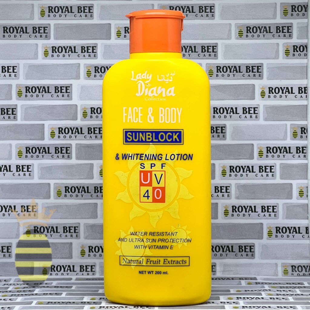 Lady Diana Sunblock Spf 40 200ml Royal Bee Body Care 1940