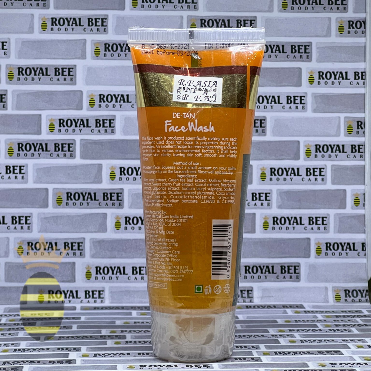 Jovees DETAN Face wash 120ml Royal Bee Body Care