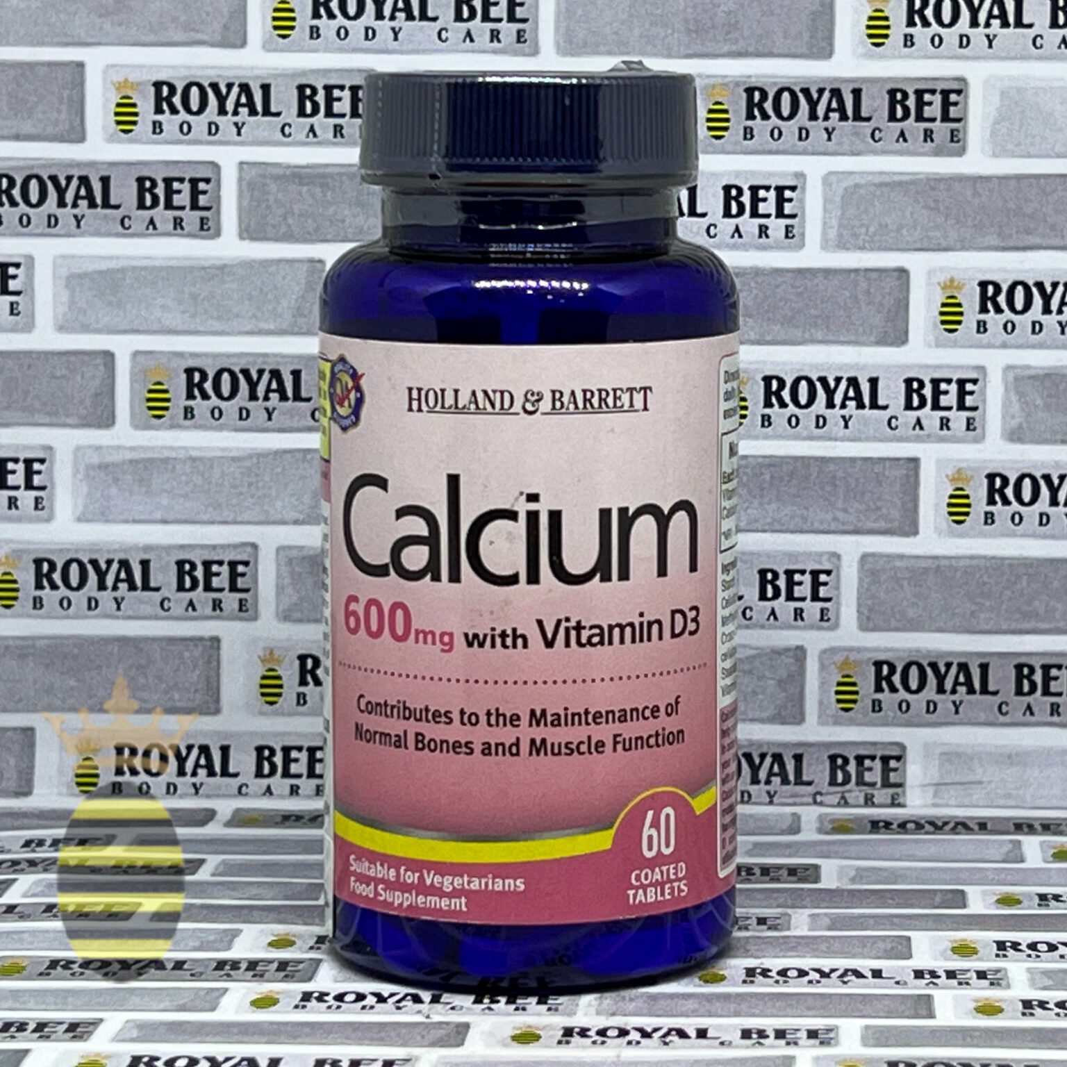 Holland & Barrett Calcium 600 mg With vitamin D3 Royal Bee Body Care